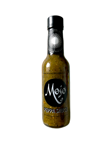 MOJO PEPPA SAUCE 'CHIMI' ARGENTINIAN INSPIRED SPICY CHIMICHURRI W/ RED WINE VINEGAR & OLIVE OIL 5 OZ. BOTTLE