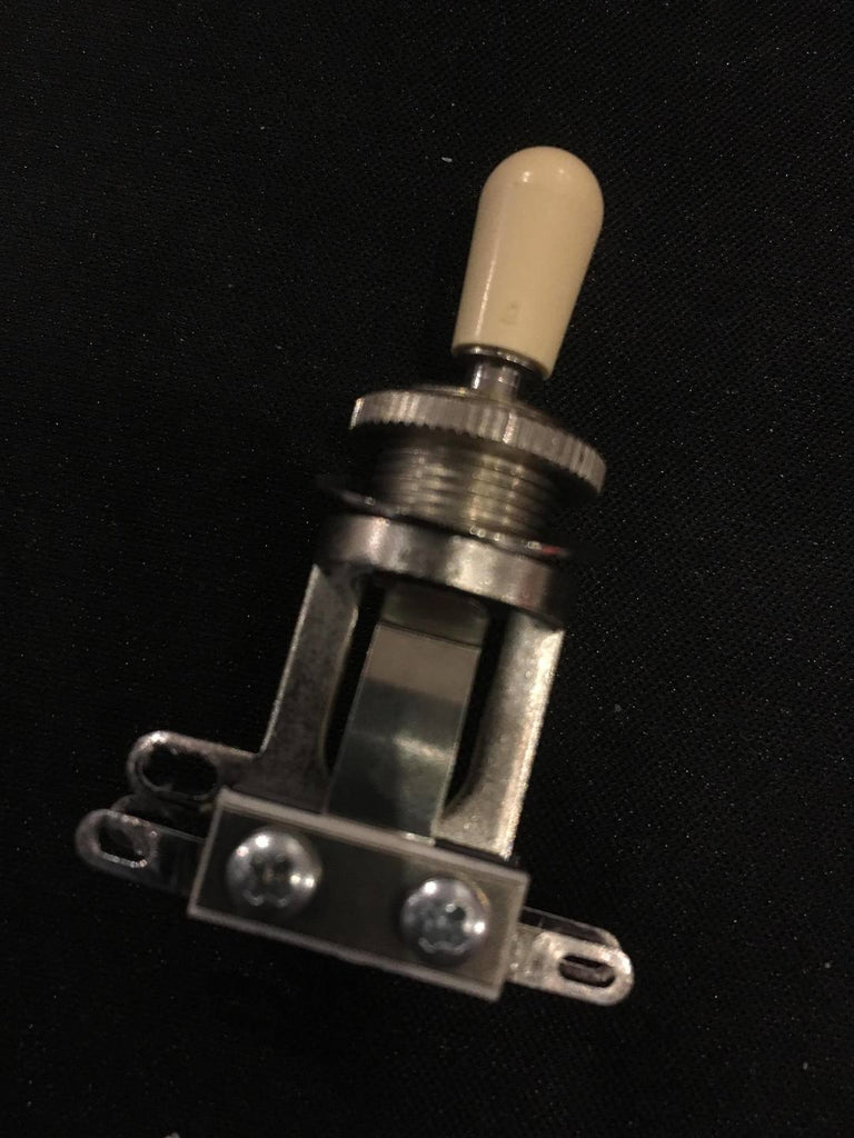 EMERSON CUSTOM SWITCHCRAFT SHORT-STRAIGHT 3-WAY TOGGLE SWITCH (SWITCH TIP INCLUDED) NICKEL FINISH
