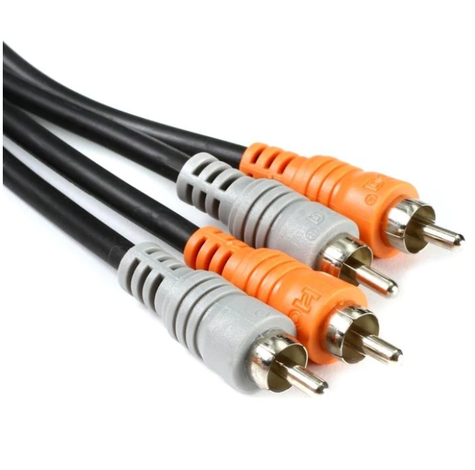 HOSA CRA-204 DUAL RCA MALE TO DUAL RCA MALE DUAL CABLE NICKEL CONTACTS - 13.2 FT.