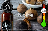 MOJO PEPPA SAUCE 'NOIRE' CHOCOLATE HABANERO & BLACK GARLIC HOT SAUCE 5 OZ. BOTTLE