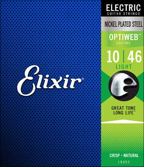 Elixir 19052 Optiweb Electric Guitar Strings Light 10-46