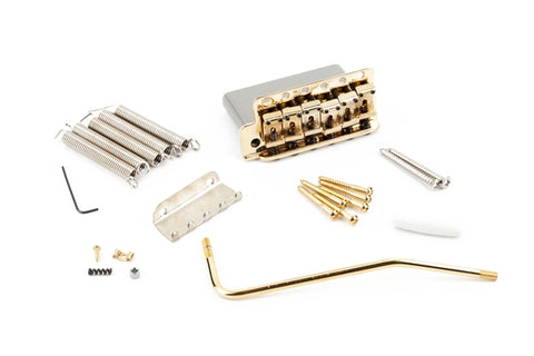 FENDER LEFT HAND VINTAGE TREMOLO BRIDGE ASSEMBLY GOLD