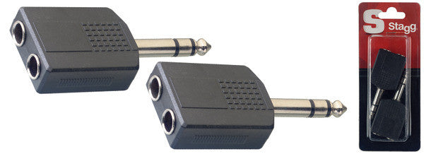 Stagg AC-PMS2PFH 2 Stereo 1/4” Male to Dual 1/4” Female
