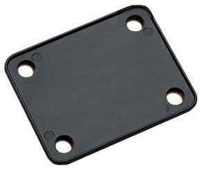 Allparts Cushion Neck Plate For Guitar Or Bass - Black Plastic