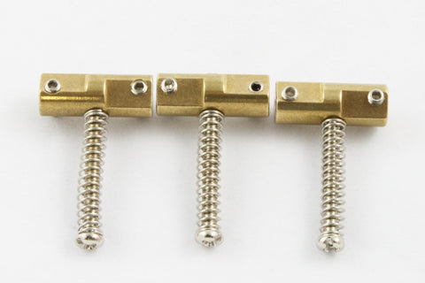 Allparts Wilkinson Compensated Saddle Set (Set Of 3) For Tele - Brass