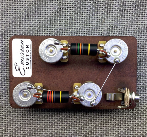 EMERSON CUSTOM LP-BB-LONG LES PAUL LONG SHAFT PRE-WIRED ASSEMBLY (BUMBLEBEE CAPS) ($109 USD)