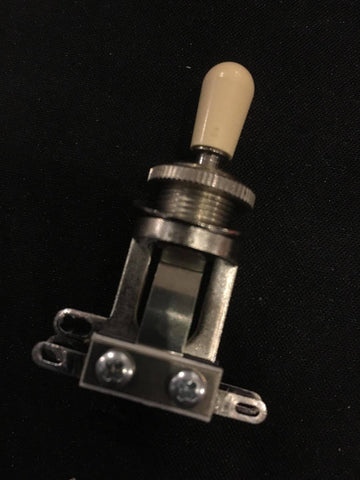 EMERSON CUSTOM SWITCHCRAFT SHORT-STRAIGHT 3-WAY TOGGLE SWITCH (SWITCH TIP INCLUDED) NICKEL FINISH