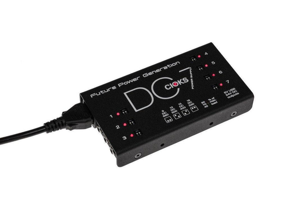 CIOKS DC7 POWER SUPPLY - 7 ISOLATED OUTLETS EACH WITH 9V/12V/15V/18V DC/5V USB/24V AUX