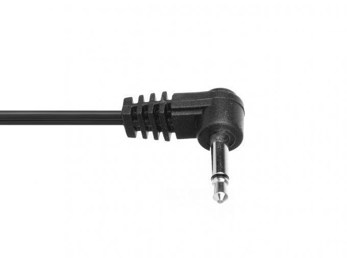 CIOKS 5015 TYPE 5 / 3.5MM JACK PLUG / TIP POSITIVE / L-SHAPE / 15CM (BLACK)