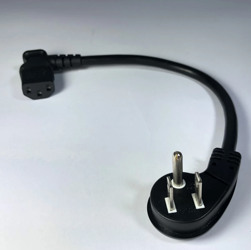 EMERSON RIGHT ANGLE EC TO RIGHT ANGLE 3 PRONG CABLE (1 FT)