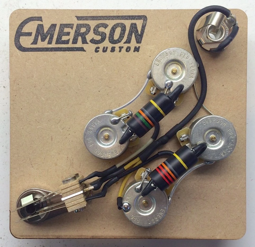 EMERSON CUSTOM SG PRE-WIRED ASSEMBLY (BUMBLEBEE CAPS) - ($154 USD)