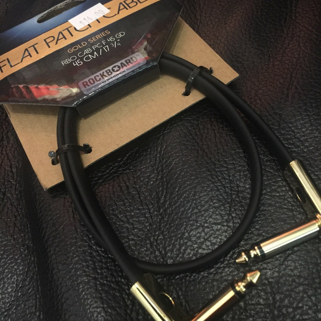 ROCKBOARD FLAT PATCH CABLE ‘GOLD SERIES’ 45CM/17.71IN