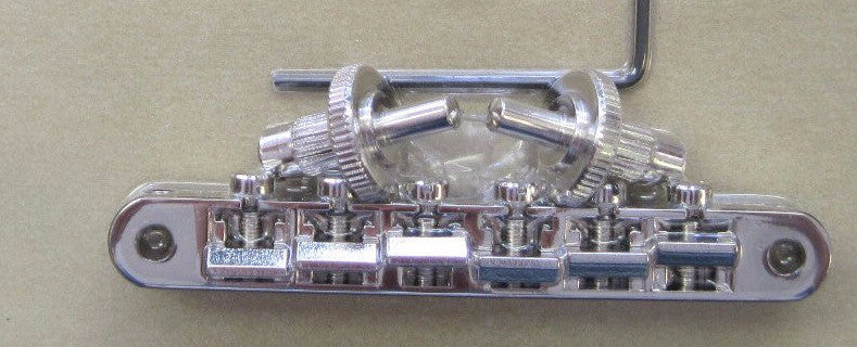 TonePros Replacement Nashville Post Tune-O-Matic Bridge - Nickel
