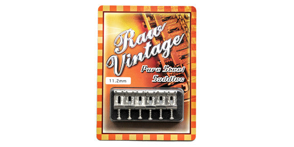 Raw Vintage Pure Steel Saddles (Set Of 6) - 11.2 mm (Pitch Fender USA Type)