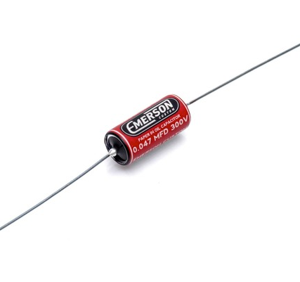 EMERSON CUSTOM PAPER IN OIL TONE CAPACITOR 0.047uf 200v [RED] VERSION 2 - ($28 USD)