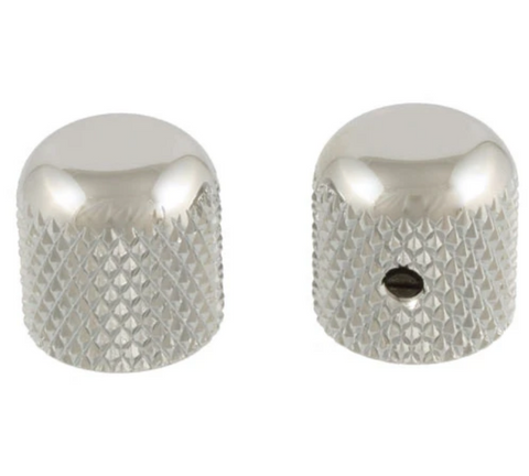 ALLPARTS MK-0110-001 METAL DOME KNOBS NICKEL (PR.)