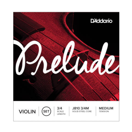 D'ADDARIO J810 3/4M PRELUDE VIOLIN SET 3/4 MEDIUM