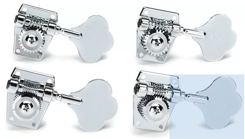 GRAPH TECH PRB-4401-C0 BASS RATIO 4-IN-LINE OPEN BACK TUNING MACHINES - CHROME