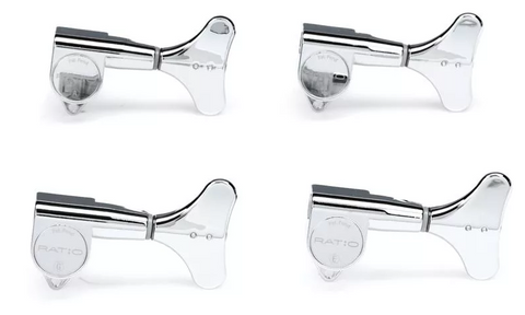 GRAPH TECH PRB-4400-C0 BASS RATIO 4-IN-LINE Y KEY TUNING MACHINES - CHROME