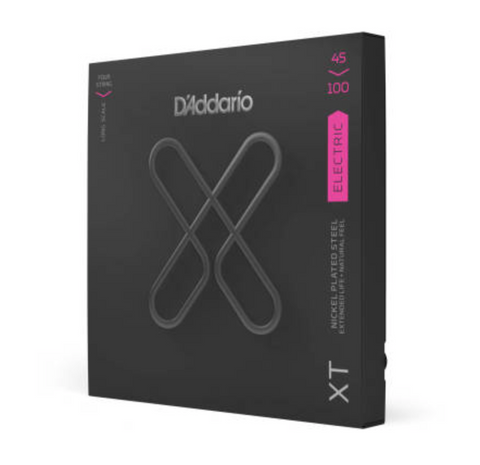 D'ADDARIO XTB45100 XT BASS COATED STRINGS - 45-100 LONG SCALE