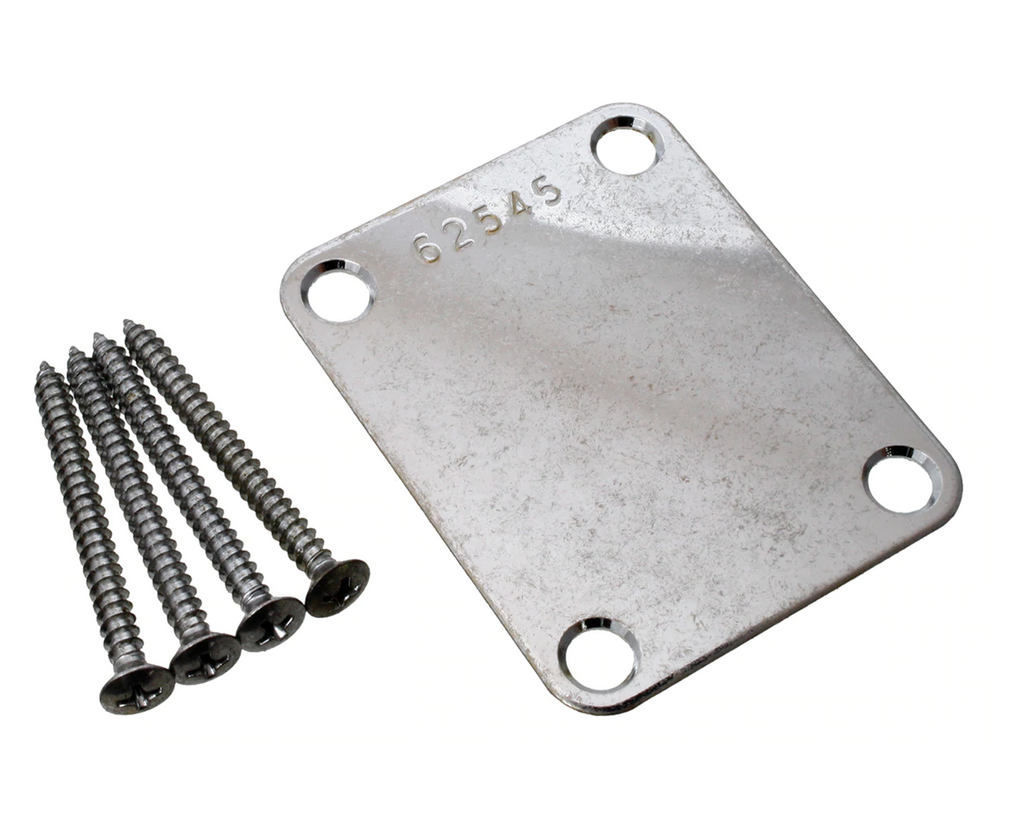 ALLPARTS AP-0601-007 SERIAL NUMBERED NECKPLATE AGED CHROME