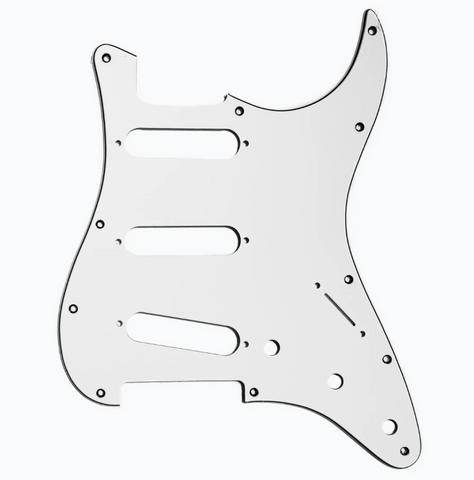 ALLPARTS PG-0552-035 WHITE PICKGUARD FOR STRAT 3-PLY (W/B/W)