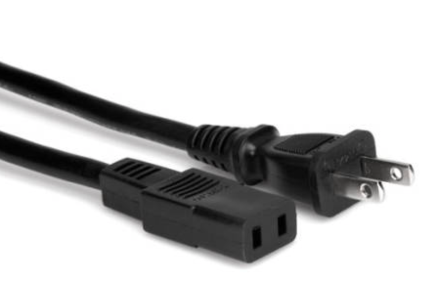 HOSA PWC-178 POWER CORD/UNGROUNDED 8 FT.