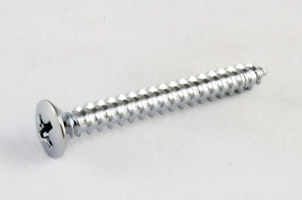 ALLPARTS GS-3005-B10 CHROME SHORT NECK PLATE SCREWS - BULK PACK OF 50 ($55 USD)