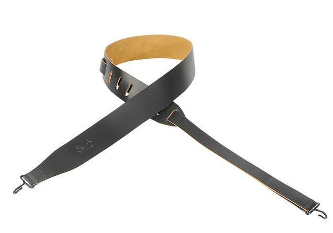 Levy's M12-BLK 2" Leather Banjo Strap With Hook