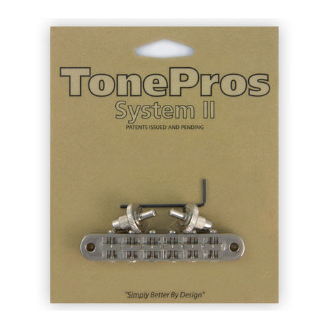 TonePros Standard Tunomatic (Small Posts) Notched Saddles - Nickel