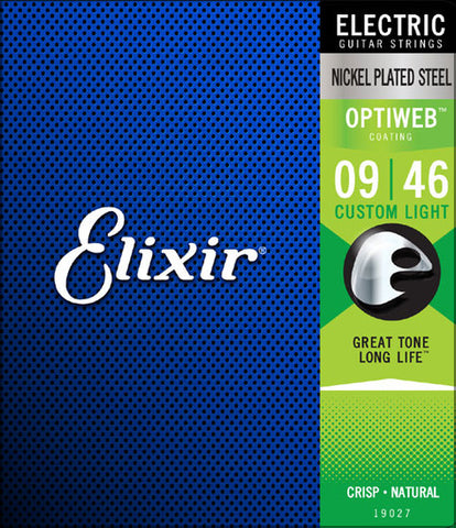 ELIXIR 19027 ELECT.GTR 6STR OPTIWEB CUSTOM LIGHT 9-46