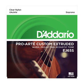 D'Addario EJ65S Clear Nylon Ukulele Strings