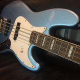 G&L TRIBUTE JB BASS (LPB/BASSWOOD/3-PLY WHITE PG/BRAZILIAN CHERRY BOARD/WHITE BINDING/WHITE PEARLOID BLOCKS/VINTAGE TINT GLOSS/2XALNICO) - CASE NOT INCL.