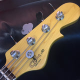 G&L TRIBUTE JB BASS (LPB/BASSWOOD/3-PLY WHITE PG/BRAZILIAN CHERRY BOARD/WHITE BINDING/WHITE PEARLOID BLOCKS/VINTAGE TINT GLOSS/2XALNICO) - CASE NOT INCL.