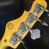 G&L TRIBUTE JB BASS (LPB/BASSWOOD/3-PLY WHITE PG/BRAZILIAN CHERRY BOARD/WHITE BINDING/WHITE PEARLOID BLOCKS/VINTAGE TINT GLOSS/2XALNICO) - CASE NOT INCL.