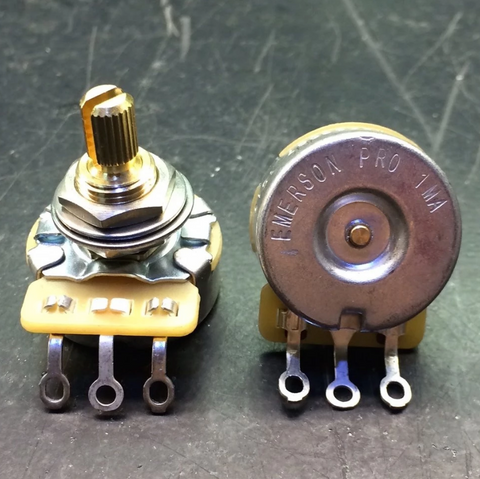 Emerson Custom Pro CTS Potentiometer 1MEG-OHM  (Audio Taper – 0.375” Short Split Shaft)