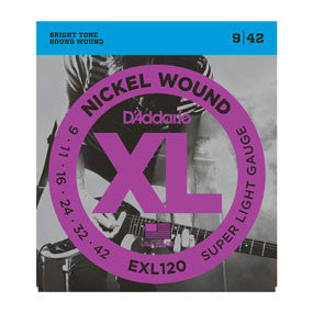 D'ADDARIO EXL120 09-42 ELECTRIC GUITAR STRINGS