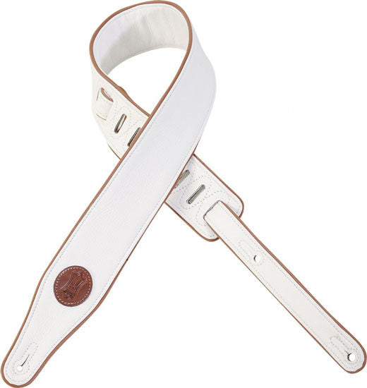Levy's MSS17 2-1/2" Padded Garment Leather Strap - White